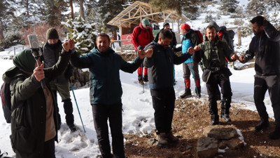 Bir metrelik karda çılgın yürüyüş