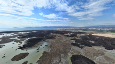 Mersin'de kuş cenneti cehenneme döndü, bin dönümlük alan yandı