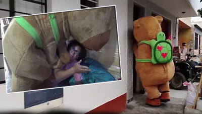 Peru narkotik polisinden film gibi operasyon! Torbacı Kapibara kostümüyle yakalandı