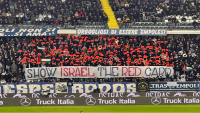 Empoli taraftarından İsrail'e kırmızı kart