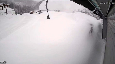 Ayder Yaylası'na çığ düştü