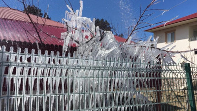 Sular buz tuttu! ortaya çok ilginç görüntüler çıktı