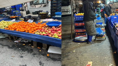 İstanbul'da içler acısı tablo. Vatandaş pazardaki artıkları topluyor