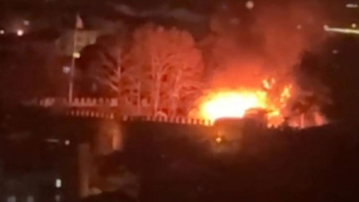 Tarihi Kestel Kalesi'nde yangın