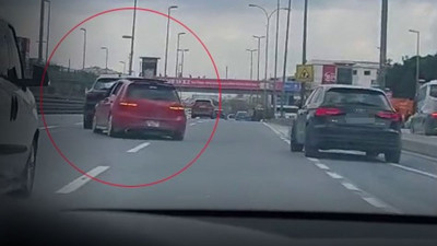 Ortalığı birbirine kattı! İşte E-5’te makas atan trafik magandası...