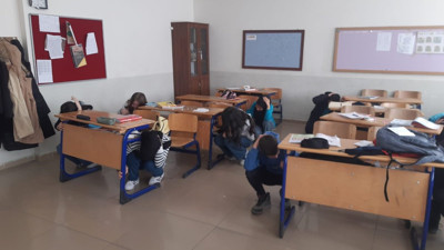 Hisarcık'ta deprem tatbikatı