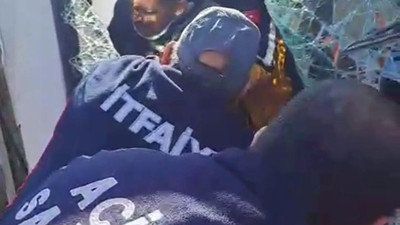 Kamyonu yan yattı! Ölüm teğet geçti