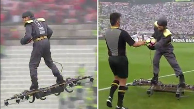 Stadyumda havada süzülen teknoloji harikası