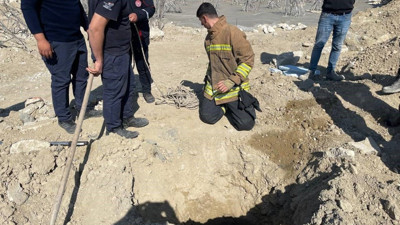 15 metrelik çukurdan mucize kurtuluş