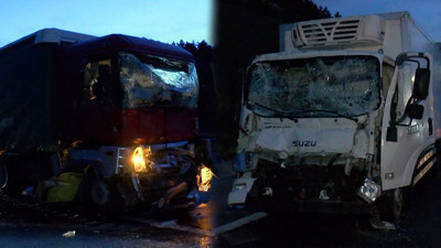Kuzey Marmara Otoyolu'nda zincirleme kaza: Kamyon ve TIR'lar birbirine girdi