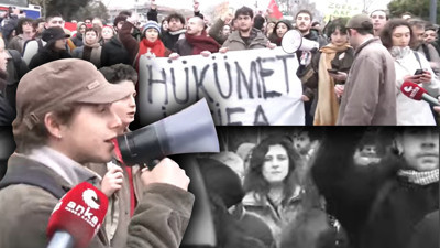 İmamoğlu'na destek eylemi! Galatasaray Üniversitesi öğrencileri yürüdü