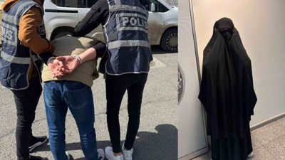 Kadın kılığına giren suçlu, eniştesiyle birlikte yakalandı