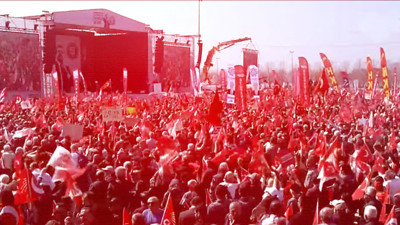 İmamoğlu'na Özgürlük Mitinginden mesajlar