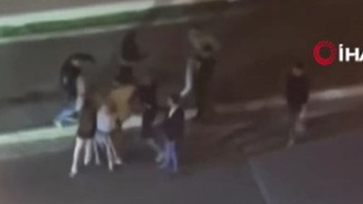 Sokakta kızlı erkekli kavga