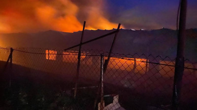 Tavuk çiftliği yandı