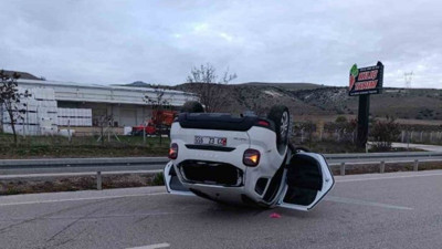 Ankara-Beypazarı yolunda feci kaza! Takla atan otomobilde yaralılar var...