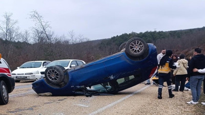 Bilecik'te korkutan kaza! 2 yaralı