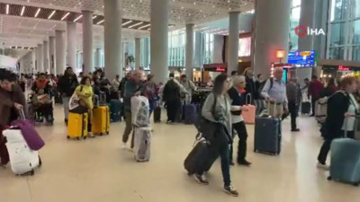 İstanbul Havalimanı’nda bayram dönüşü yoğunluğu