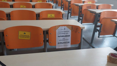 Tutuklu arkadaşları için ses yükselttiler! Vize sınavına boykot