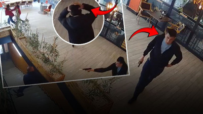 Uzman çavuş ‘yan bakma’ iddiasıyla dehşet saçtı! Korkunç anlar kamerada