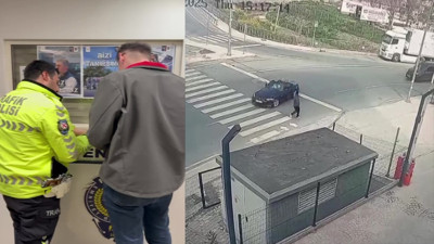 Pendik’te yaya geçidinde dehşet anları! Polisin gözünden kaçmadı