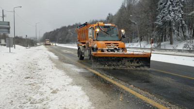 Bolu Dağı'nda kar yağışı hakim