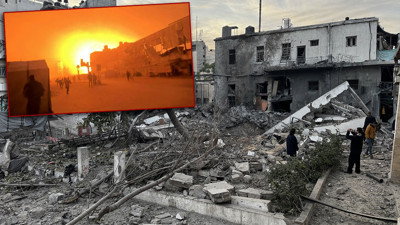 İsrail sivil noktalara saldırıyor! Hastaneyi roket ile vurdu