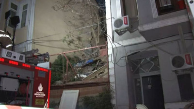 Şişli’de korku dolu anlar! Bir binada kısmi çökme yaşandı