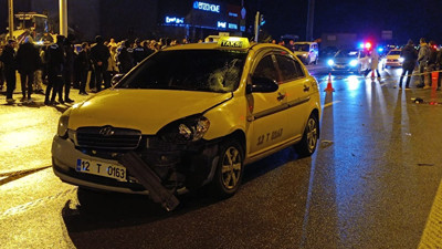 Taksinin çarptığı üniversiteli kız ağır yaralandı