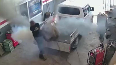 Konya’da kaynak yapılan mazot deposu bomba gibi patladı: Usta metrelerce savruldu