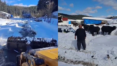 Kar altında yayada mahsur kaldı! Ekipler seferber oldu