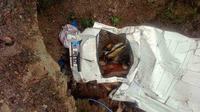 Trabzon'da feci kaza! Araç uçuruma yuvarlandı: 1 ağır yaralı