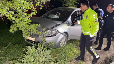 Ehliyetsiz sürücü kaza yaparak yakalandı