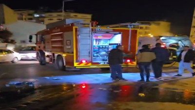 Çöp kamyonunda yangın çıktı!