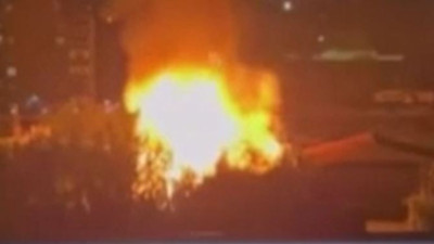 Kömür deposu yandı