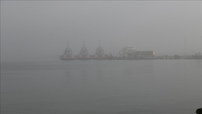 Çanakkale Boğazı'na sis çöktü