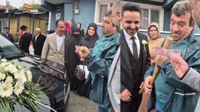 Zonguldak'ta sopayla gelin arabasının önünü kesti: Devreye damadın ağabeyi girdi