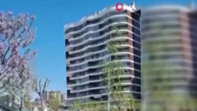 Deprem anıda sitenin terasındaki havuz böyle taştı!