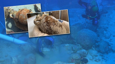 Antalya'da bozulmamış 1100 yıllık amfora keşfedildi