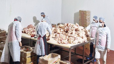 Kanatlı eti parçalama tesisinde denetim yapıldı