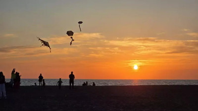 Hatay'da gün batımı görsel şölene sahne oldu