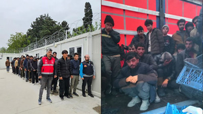 Kaçak göçmen dolu TIR Sakarya'da yakalandı! Şoke eden görüntüler