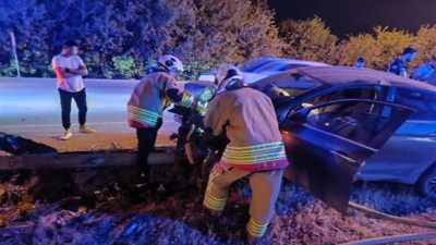 Kaza yapan gence baba fırçası