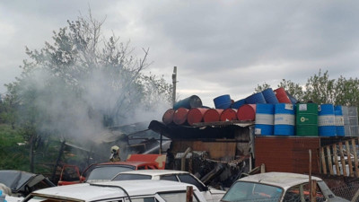 Başkent'te varil patladı