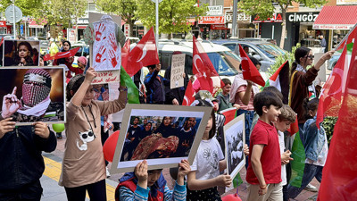Kırşehir'de çocuklar Gazze'ye destek için yürüdü