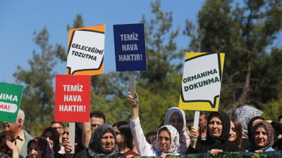 Bursa'da köylüler beton santrali için ayakta