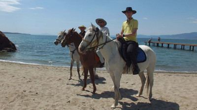 Plajda ilginç görüntü!