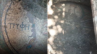 İki bin yıllık Roma mozaği kaçak kazıda ortaya çıktı