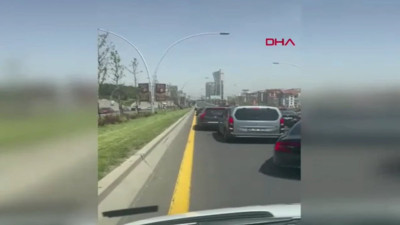 Düğün konvoyundakiler ambulansa yol vermedi! O anlar kamerada