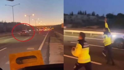 Otoyolda tehlikeli kaçış! Jandarmadan nefes kesen kovalamaca